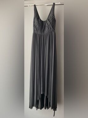 AZAZIE “ASPEN” STEEL GRAY BRIDESMAID DRESS - SIZE 6 (WITH GARMENT BAG)!